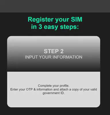Step 2: Input your information.